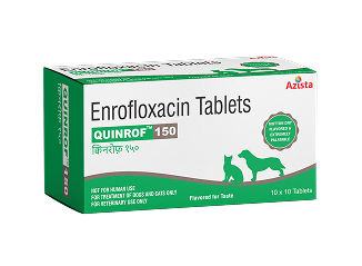 Enrofloxacin tablet for dogs and cats – Quinrof 150 by Azista Vet				
