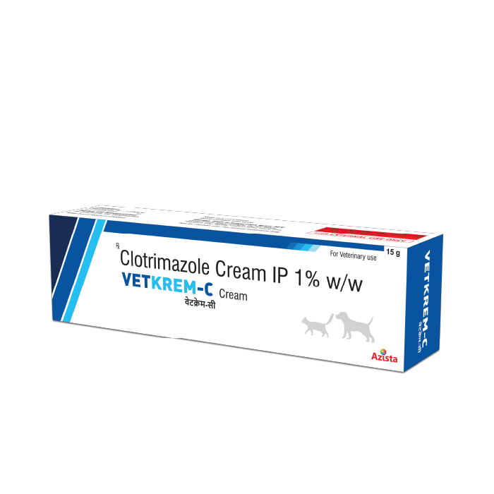 Vet Krem C Clotrimazole cream for dogs and cats – Effective antifungal treatment for skin infections, yeast, and ringworm by Azista Vet				
